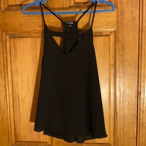 Black v neck/ cut out tank(L)
